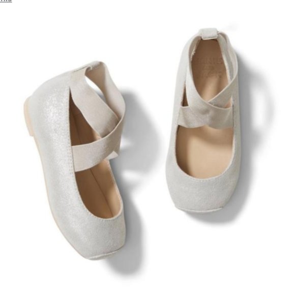 Janie and Jack Other - JANIE and JACK Silver 8T Ballet Flats
